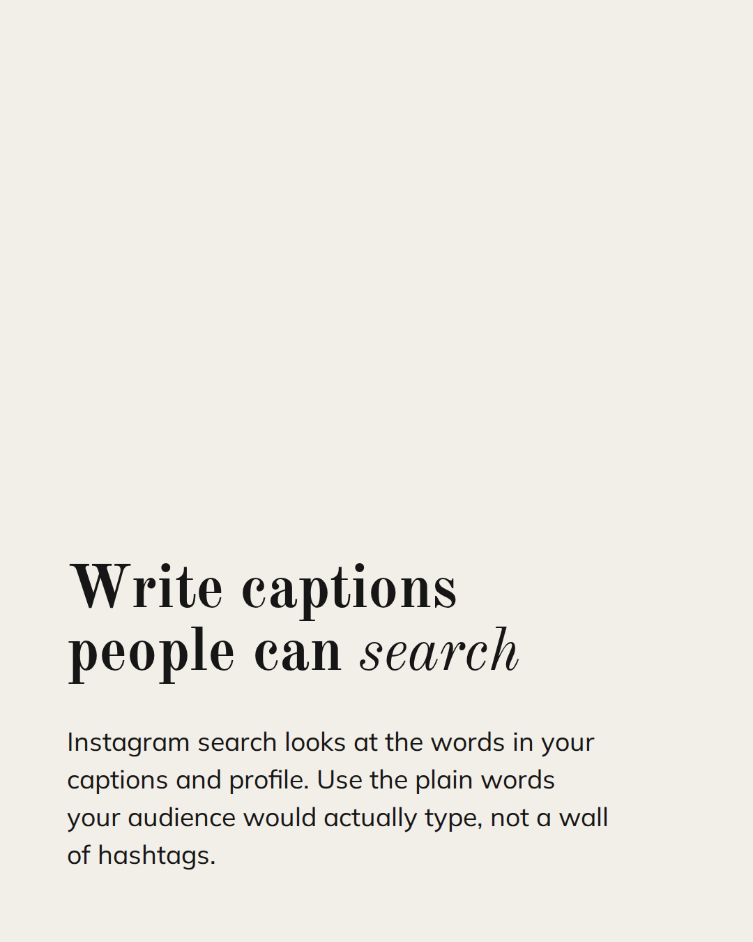 Simple text carousel, slide 5 of 9