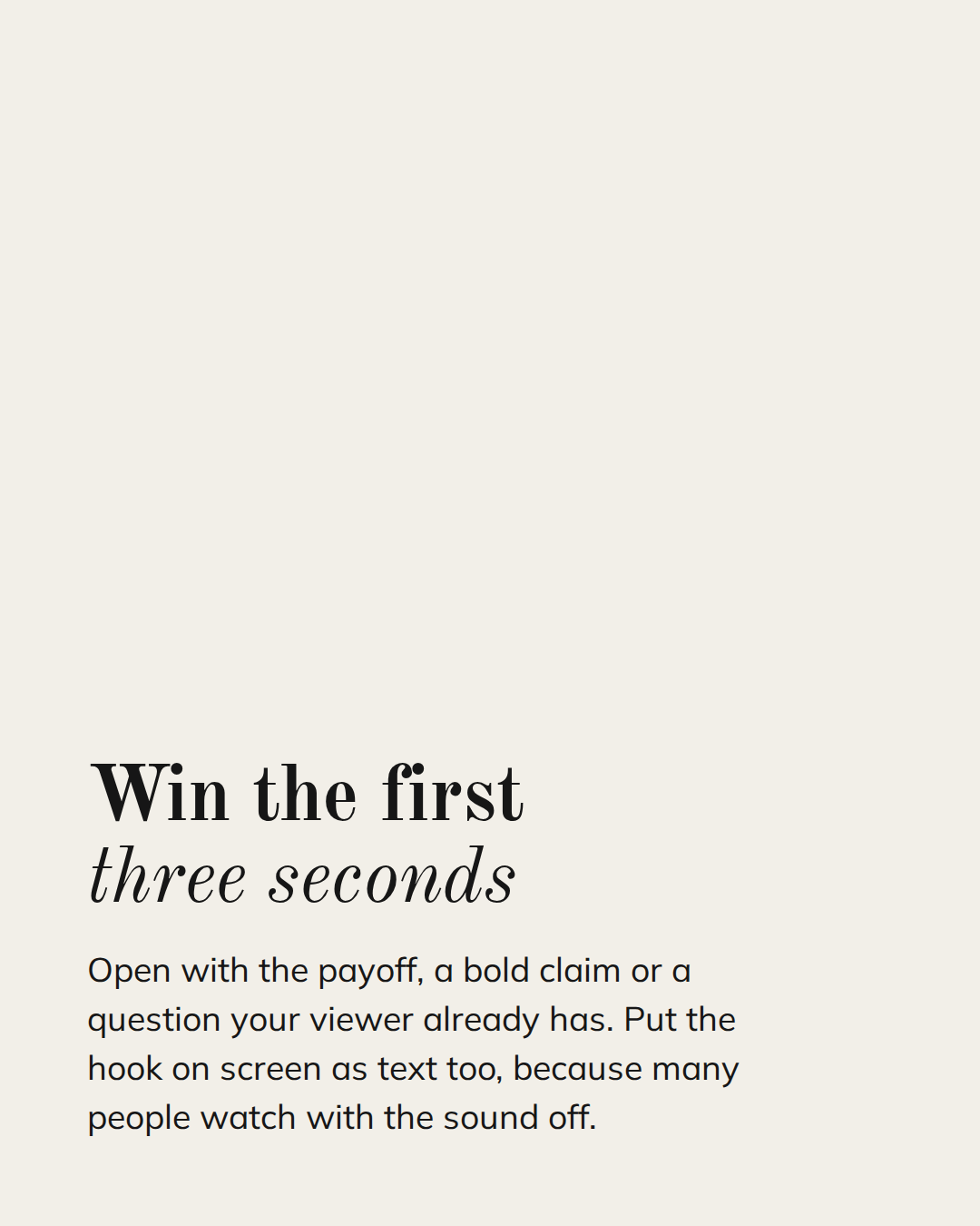Simple text carousel, slide 3 of 9